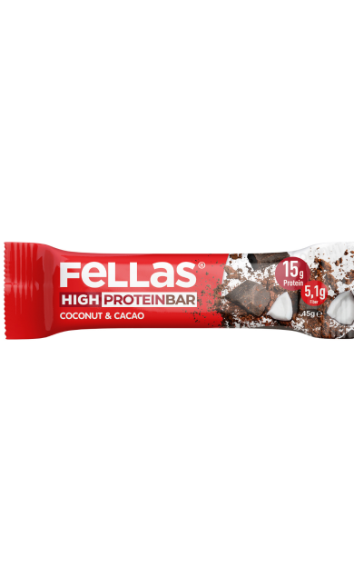 FELLAS Yüksek Protein Bar - Hindistan Cevizli ve Kakaolu 45g