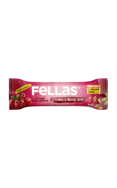 FELLAS Turna Yemişi ve Kabak Çekirdeği Vitamin &amp; Meyve Bar 35g