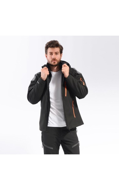 FreeCamp 3in1 Softshell Erkek Ceket-SİYAH