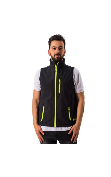 FreeCamp Vest Erkek Softshell Yelek-SİYAH