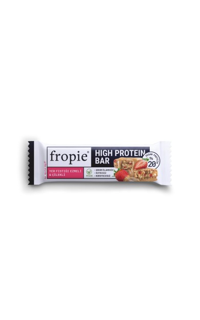 Fropie Vegan High Protein Bar - Yer Fıstığı Ezmeli & Çilekli 40gr