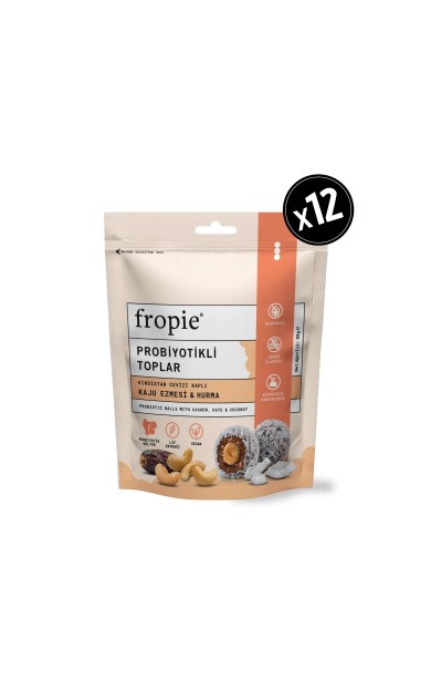 Fropie Probiyotikli Meyve Topları - Hindistan Cevizi Kaplı & Kaju Ezmeli x 12
