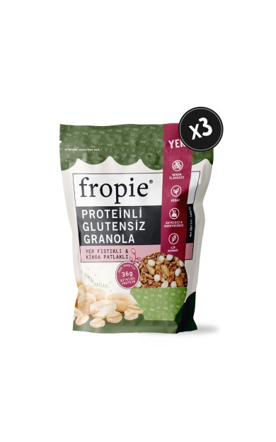 Fropie Protein Granola - Yer Fıstığı & Kinoa Patlağı 240gr x 3 Adet