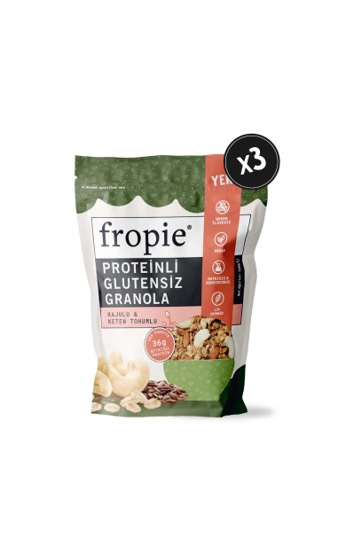 Fropie Protein Granola - Kaju & Keten Tohumu 240gr x 3 Adet