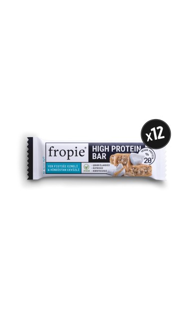 Fropie Vegan High Protein Bar - Yer Fıstığı Ezmeli & Hindistan Cevizli 40gr x12