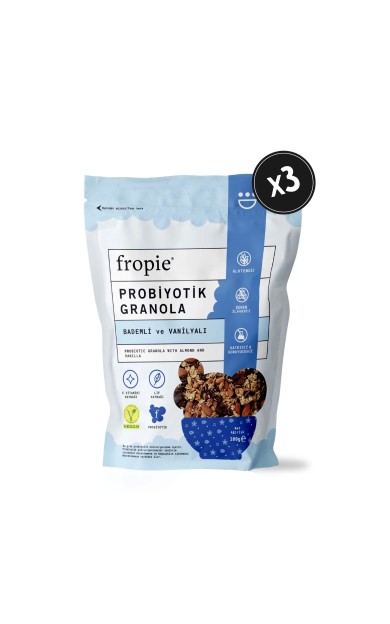 Fropie Probiyotik Granola - Badem & Vanilya 200 gr x 3 Adet