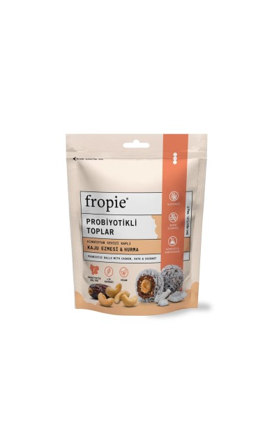 Fropie Probiyotikli Meyve Topları - Hindistan Cevizi Kaplı & Kaju Ezmeli 80 gr