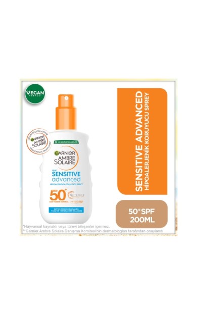 Garnier Ambre Solaire Sensitive Advanced Hipoalerjenik Güneş Koruyucu Sprey Spf50+ 150Ml