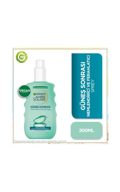 Garnier Ambre Solaire Güneş Sonrası Nemlendirici Ferahlatıcı Sprey 200 Ml