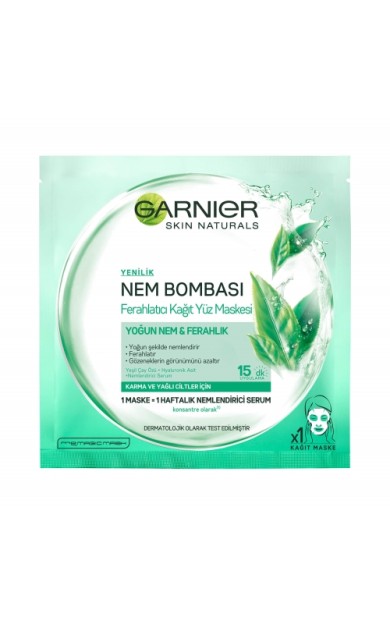 Garnier Nem Bombası Ferahlatıcı Kağıt Maskesi