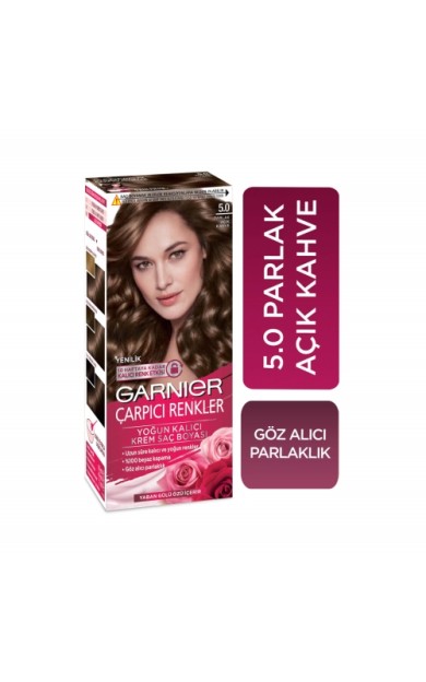 Garnier Çarpıcı Renkler Saç Boyası 5-0 Parlak Açık Kahve