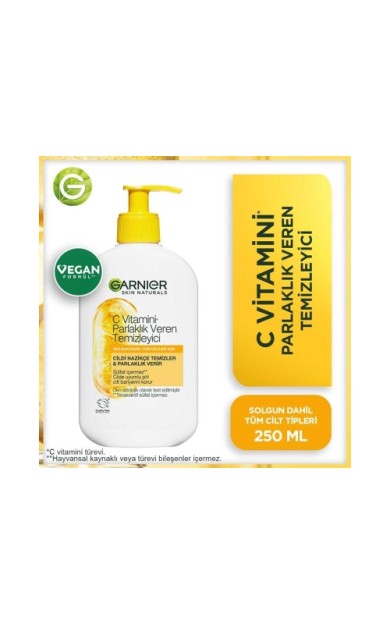 Garnier C Vitamini Parlaklık Veren Temizleyici 250 ML