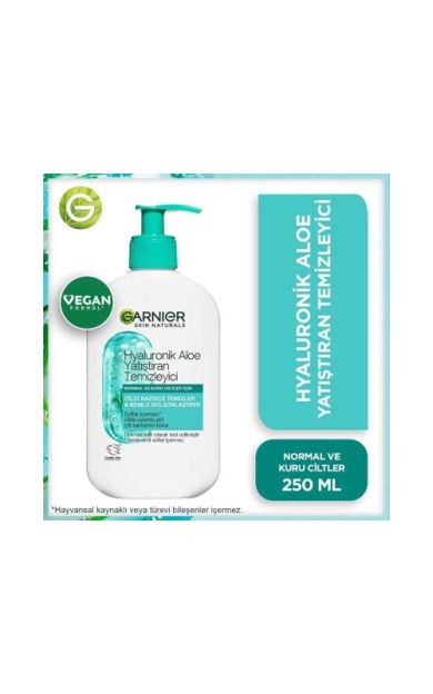 Garnier Hyaluronik Aloe Nemlendiren ve Yatıştıran Temizleyici 250 ML