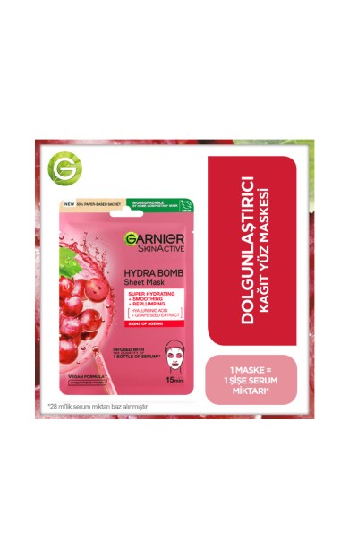 Garnier Maske Nem Bombası Üzüm Çekirdeği Özü