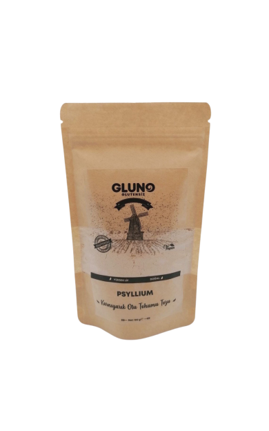 GLUNO Glutensiz Karnıyarık Otu Tohumu Tozu - Psyllium 100g