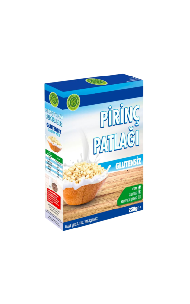 GLUTENSİZ FABRİKA Glutensiz Pirinç Patlağı Sade 250g