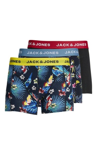 Jack Jones Crazy Solıd 3 Lü Paket Erkek Boxer 12194104