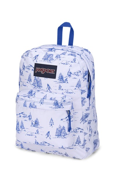 JanSport SuperBreak Plus  Sırt Çantası Beyaz / Mavi