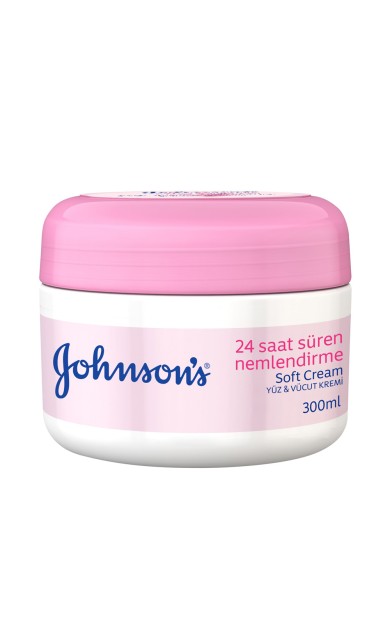 J&amp;J Soft Krem Yüz Ve Vücut 24 Saat Nemlendirici 300 Ml