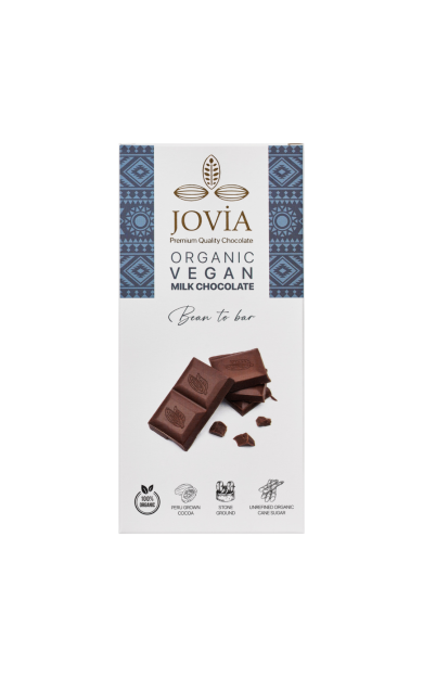 JOVİA Organik Çikolata - Vegan Sütlü 85g