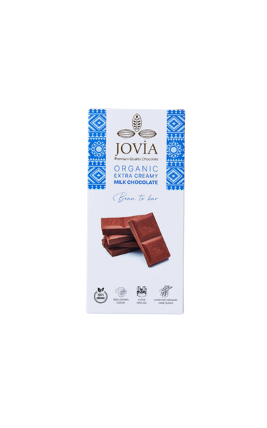 JOVIA Organik Çikolata Ekstra Sütlü 85g