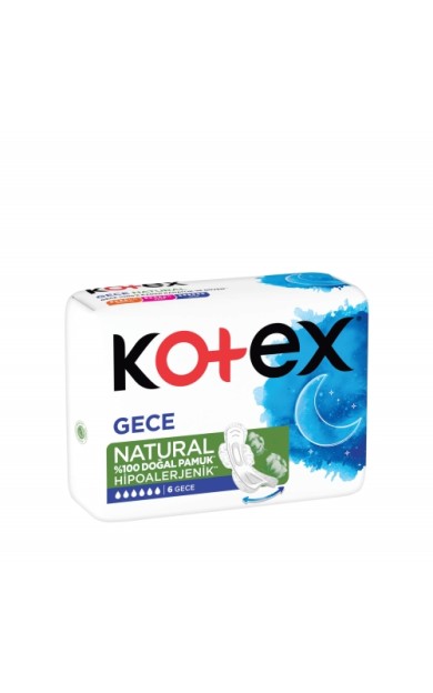 Kotex Natural Ultra Tekli Paket Gece 6'lı