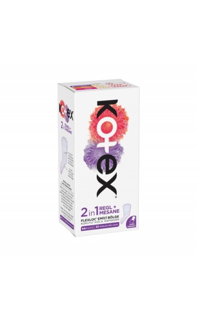 Kotex 2'in1 Regl+Mesane Günlük Ped 22 Adet