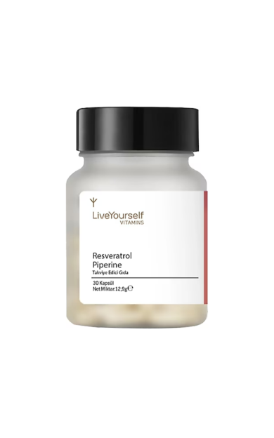 LIVE YOURSELF Resveratrol Piperine 30 Kapsül