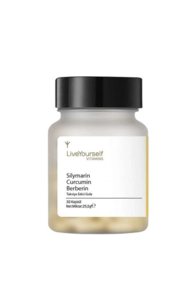 LIVE YOURSELF Silymarin Curcumin Berberin 30 Kapsül