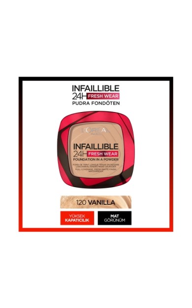 L'Oréal Paris Infaillible 24H Fresh Wear Pudra Fondöten 120 Vanilla