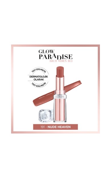 L'Oréal Paris Glow Paradise Balm-in-Lipstick - Işıltı Veren Ruj 191 Nude Heaven