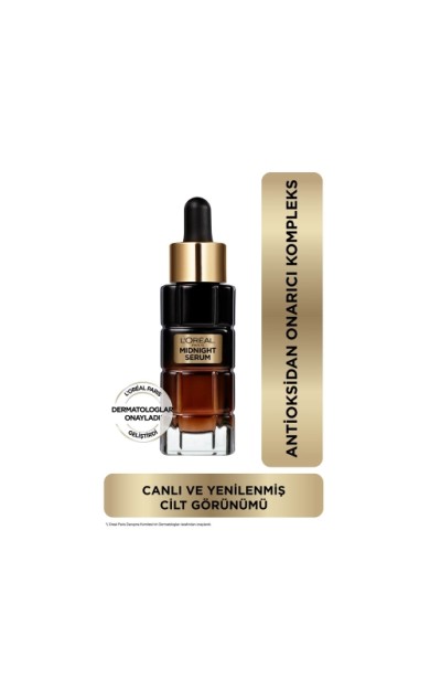 L'Oréal Paris Midnight Serum Cilt Yenileme &amp; Cilt Görünümü Canlandırma Etkili 30 Ml