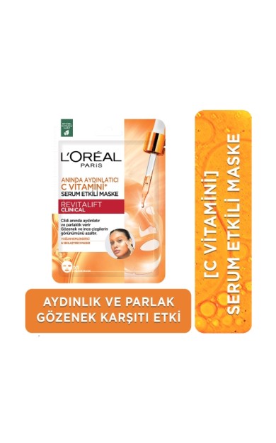 L'Oréal Paris Revitalift Clinical Anında Aydınlatıcı C Vitamini Serumlu Maske