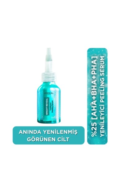 Loreal Paris Bright Reveal Koyu Lekelere Karşı Hızlı Etkili Yenileyici Peeling Serum 25% [AHA + BHA + PHA] 25 Ml