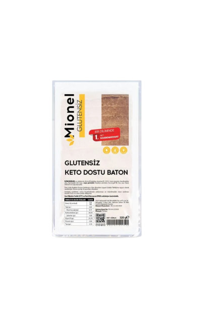 MİONEL Glutensiz Keto Dostu Baton Ekmek 320g