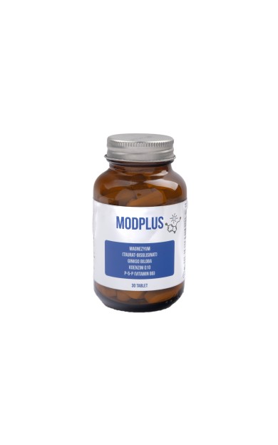 MODPLUS Magnezyum Ginkgo Biloba, Koenzim Q10,P-5P ve Selenyum 30 Kapsül