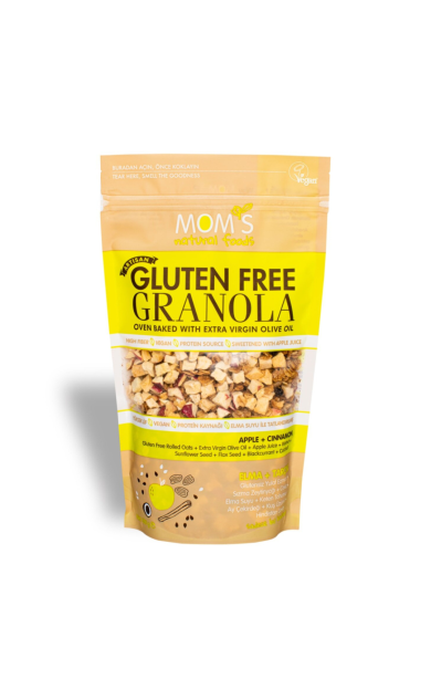 MOM'S NATURAL Glutensiz Elmalı Granola 300g