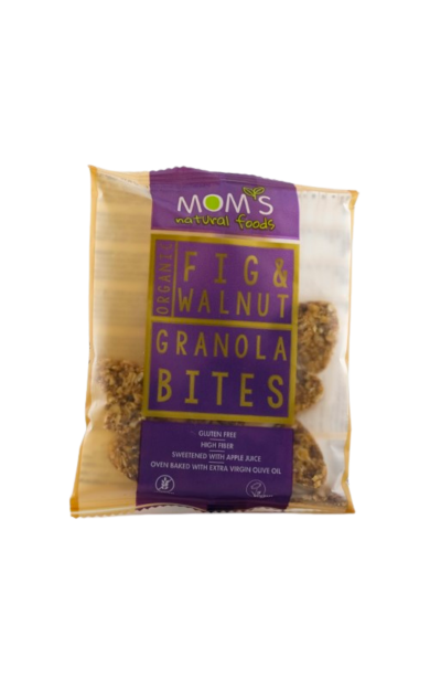 MOM'S NATURAL FOODS Organik Glutensiz Granola Bites İncir &amp; Ceviz 38g