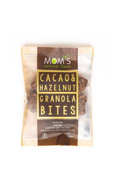 MOM'S NATURAL FOODS Glutensiz Granola Bites Kakao &amp; Fındık 40g