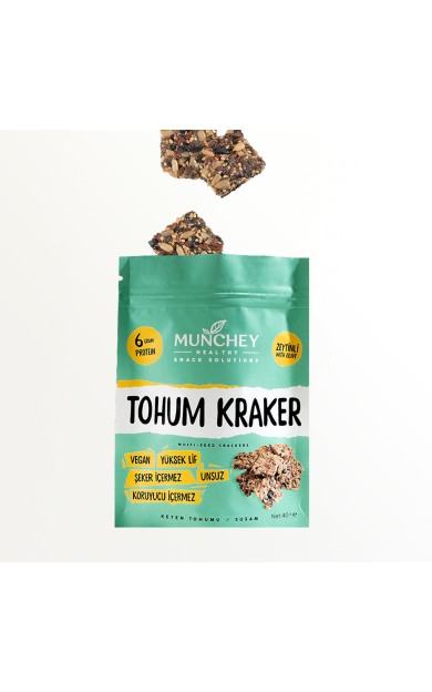 MUNCHEY Zeytinli Tohum Kraker 40g