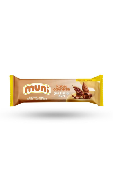 MUNİ Kakao Çekirdekli Yer Fıstığı Barı 40g