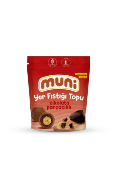 MUNİ Çikolata Parçacıklı Yer Fıstığı Topu 80g