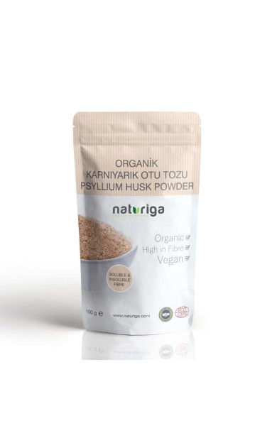 Naturiga Org. Karnıyarık Otu Tohumu Tozu (Psyllium Husk) 100 gr