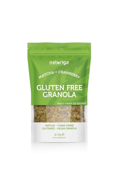 Naturiga Glutensiz Matcha &amp; Cranberry  Granola(250 gr)