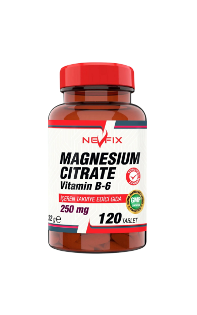 Nevfix Magnesıum Cıtrate Vitamin B-6 120 Tablet