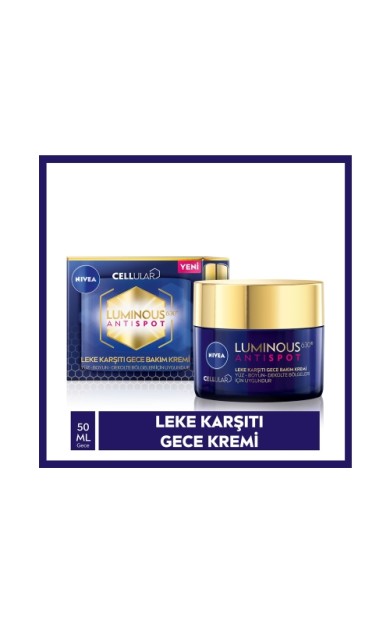 Nivea Cellular Luminous 630 Anti Spot Leke Karşıtı Gece Bakım Kremi 50 Ml