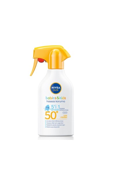 Nivea Sun Güneş Trigger Sprey Çocuk Hassas Gkf 50+ 270 Ml