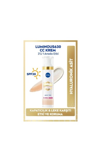 Luminous630 Leke Karşıtı CC Krem SPF30 Açık Ton 40 ml