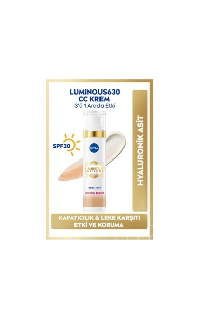 Luminous630 Leke Karşıtı CC Krem SPF30 Orta Ton 40 ml