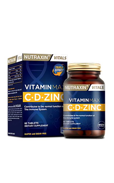 Nutraxin Vitamin Max C+D Çinko 60 Tablet